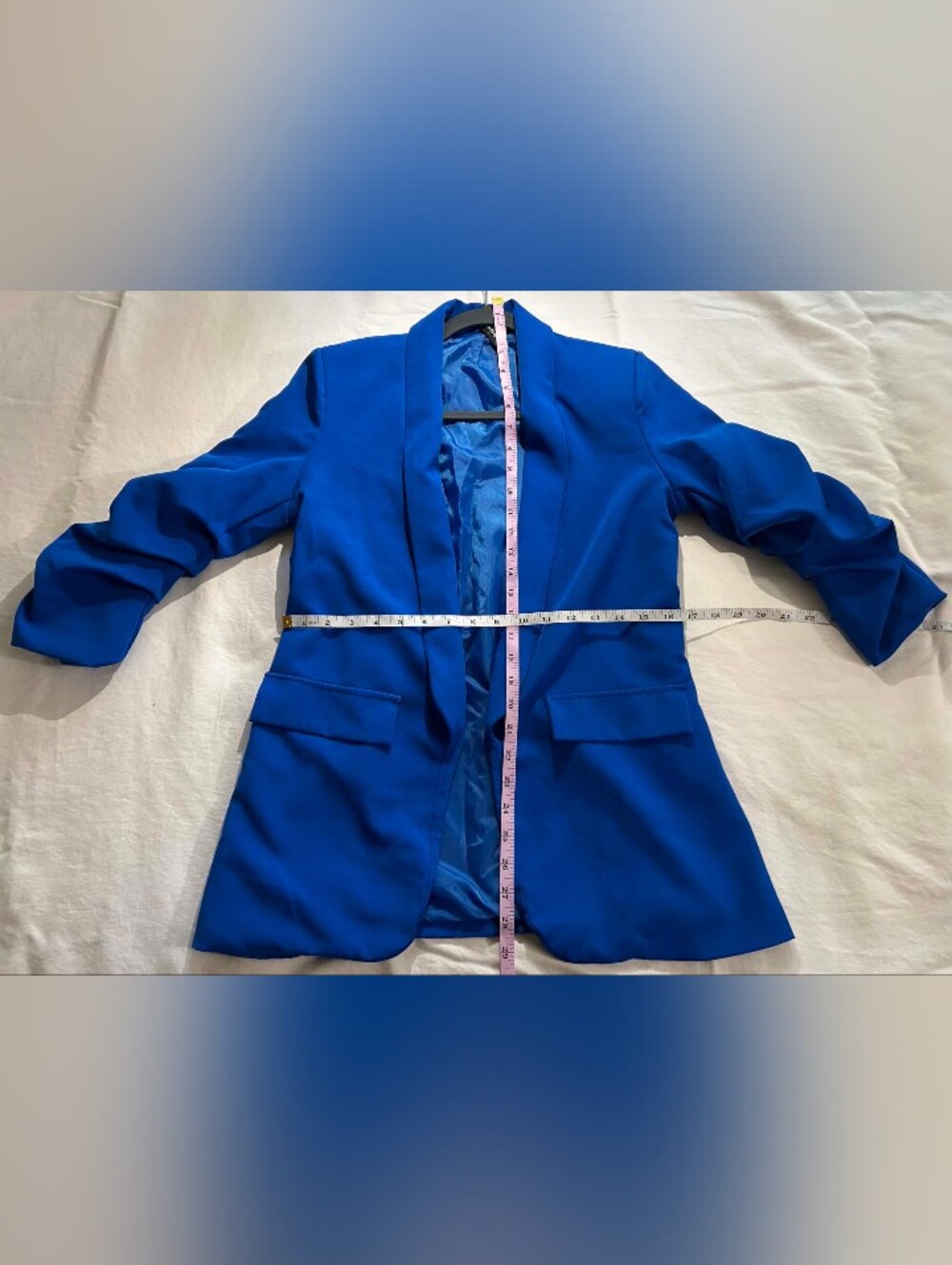 Women's Cobalt Blue Open-Front Blazer